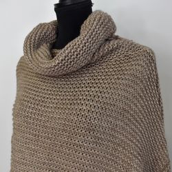 Stickad Tröja Halvpolo MOCCA