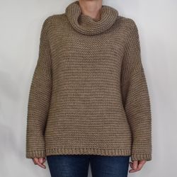 Stickad Tröja Halvpolo MOCCA