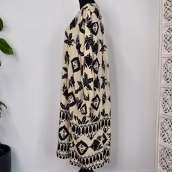 Klänning Sofie Mönstrad BEIGE/SVART - Marta du Chateau
