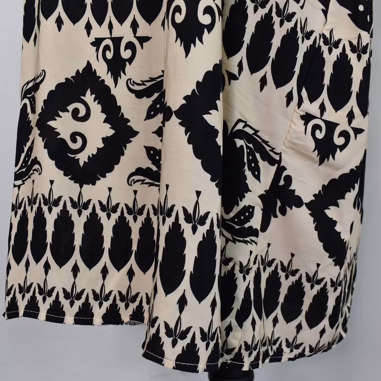 Klänning Sofie Mönstrad BEIGE/SVART - Marta du Chateau