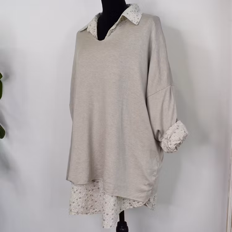 Set Skjorta och Tröja BEIGE
