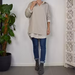 Set Skjorta och Tröja BEIGE