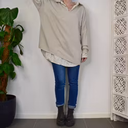 Set Skjorta och Tröja BEIGE
