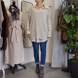 Set Skjorta och Tröja BEIGE