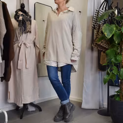 Set Skjorta och Tröja BEIGE