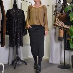 Blus Alexandra Glitter CAMELLO - Marta du Chateau