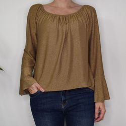 Blus Alexandra Glitter CAMELLO - Marta du Chateau