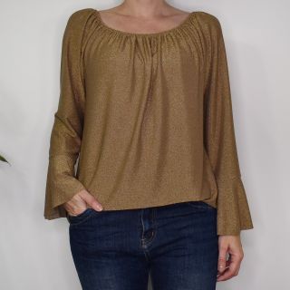Blus Alexandra Glitter CAMELLO - Marta du Chateau