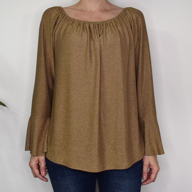 Blus Alexandra Glitter CAMELLO - Marta du Chateau