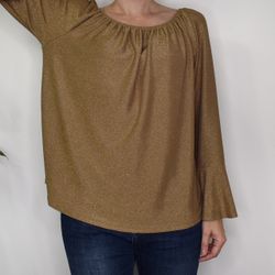 Blus Alexandra Glitter CAMELLO - Marta du Chateau