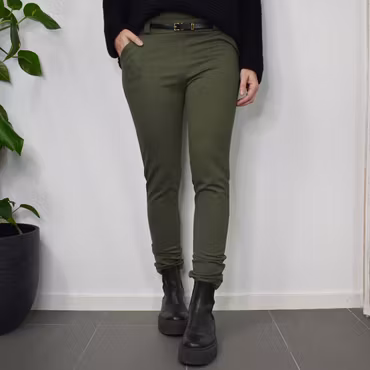Leggings med Fickor och Skärp KAKI