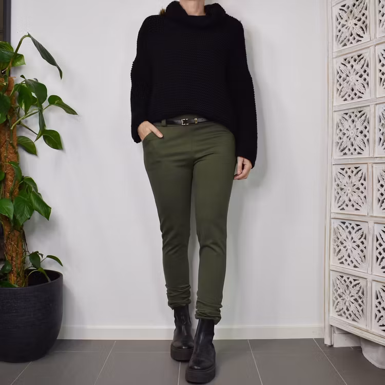Leggings med Fickor och Skärp KAKI