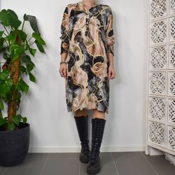 Klänning Eva Mönstrad MULTI - Marta du Chateau