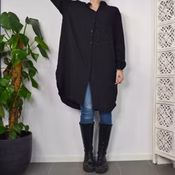 Tunika Over Sized SVART - Marta du Chateau
