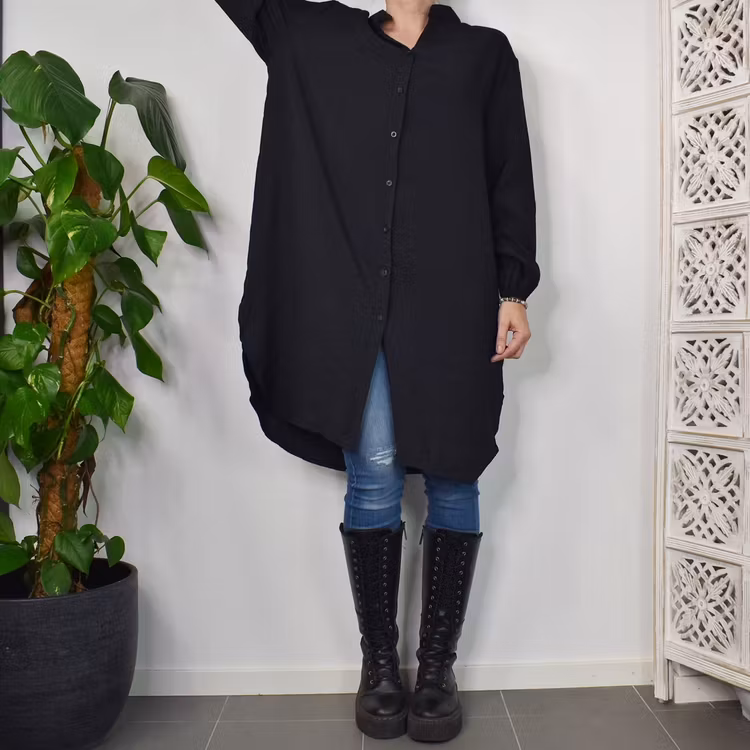 Tunika Over Sized SVART - Marta du Chateau