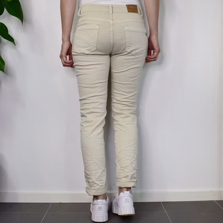 Jeans med revär BEIGE - Place du Jour