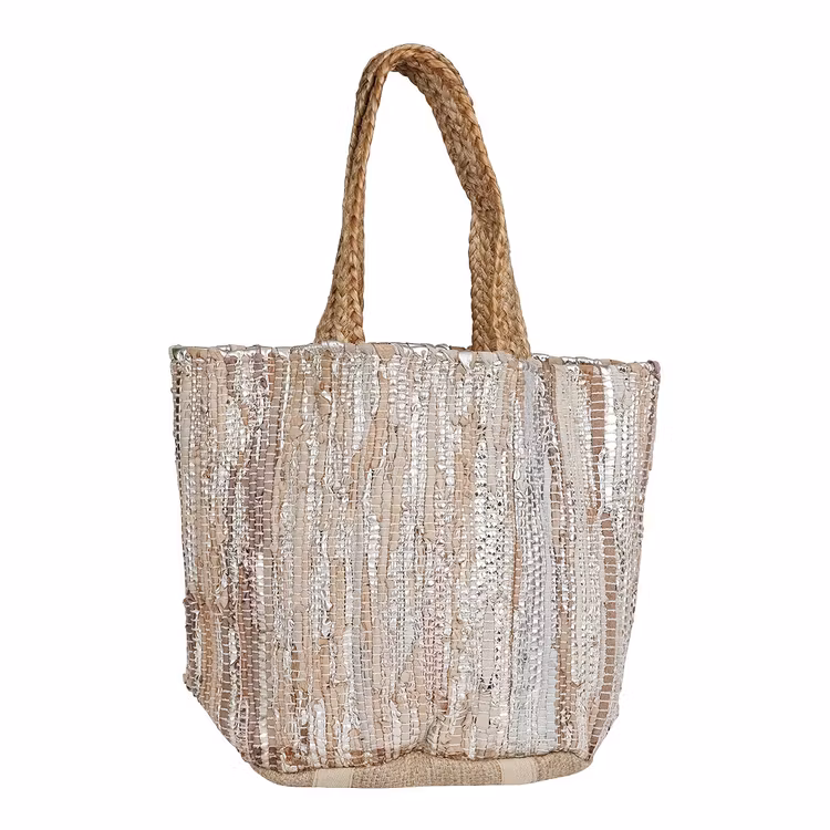 Väska i naturmaterial SHIMMERY GOLD