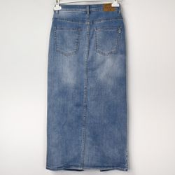 Jeanskjol med slits LJUS BLÅ - Place du Jour