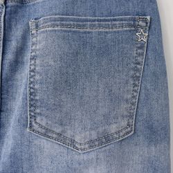 Jeanskjol med slits LJUS BLÅ - Place du Jour