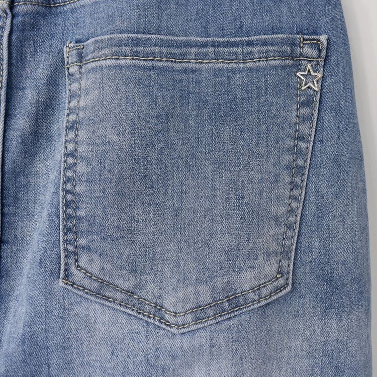 Jeanskjol med slits LJUS BLÅ - Place du Jour