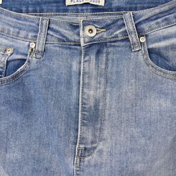 Jeanskjol med slits LJUS BLÅ - Place du Jour