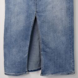 Jeanskjol med slits LJUS BLÅ - Place du Jour