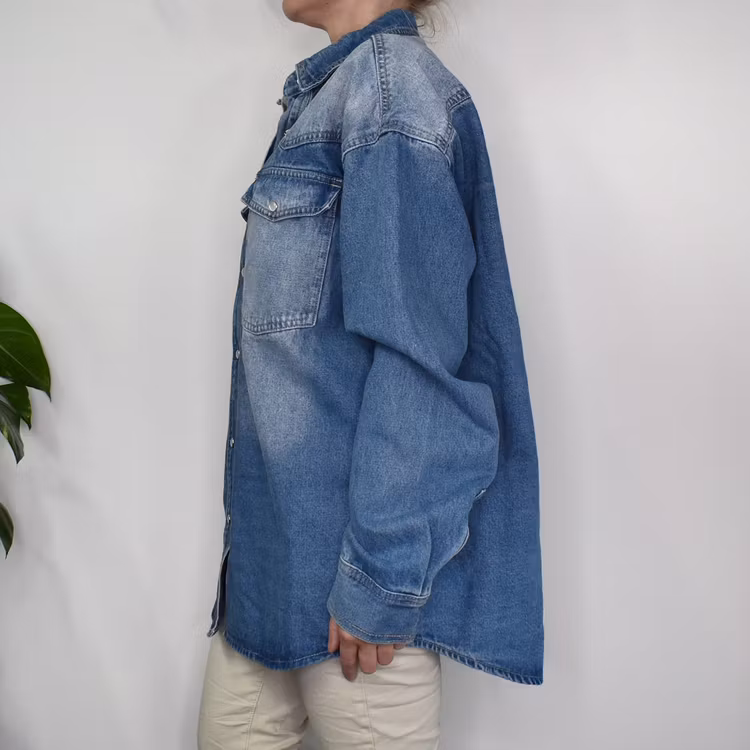 Skjortjacka Denim Over Sized BLÅ - 3D Denim