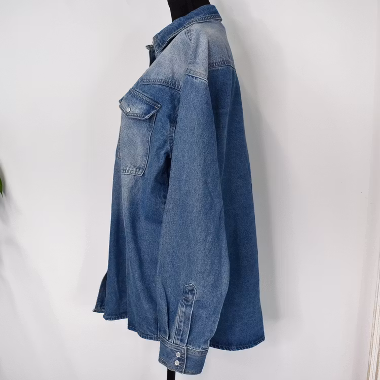 Skjortjacka Denim Over Sized BLÅ - 3D Denim