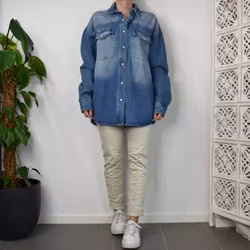 Skjortjacka Denim Over Sized BLÅ - 3D Denim