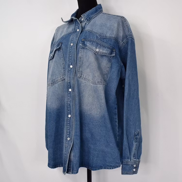 Skjortjacka Denim Over Sized BLÅ - 3D Denim