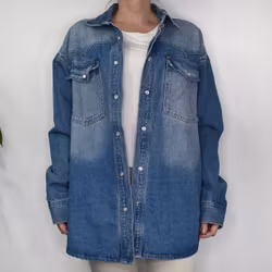 Skjortjacka Denim Over Sized BLÅ - 3D Denim