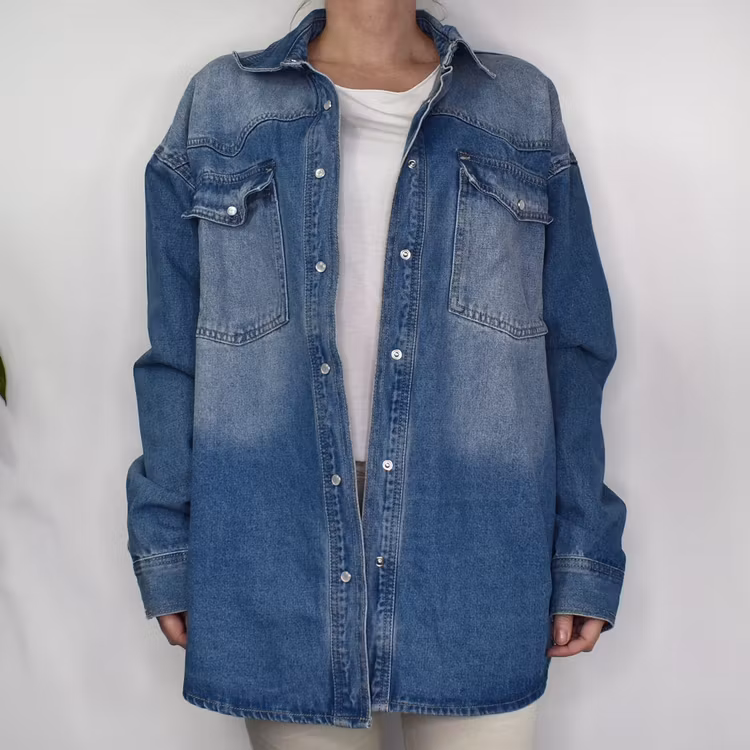 Skjortjacka Denim Over Sized BLÅ - 3D Denim