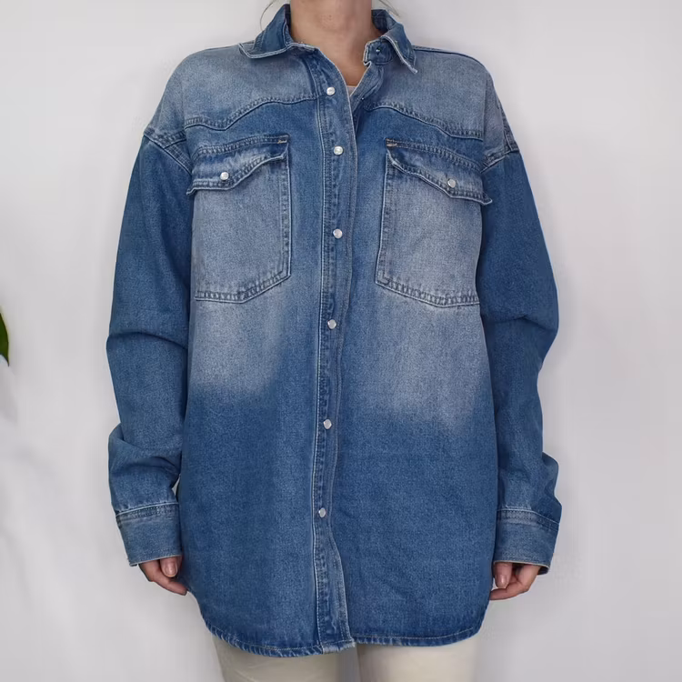 Skjortjacka Denim Over Sized BLÅ - 3D Denim