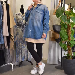 Skjortjacka Denim Over Sized BLÅ - 3D Denim