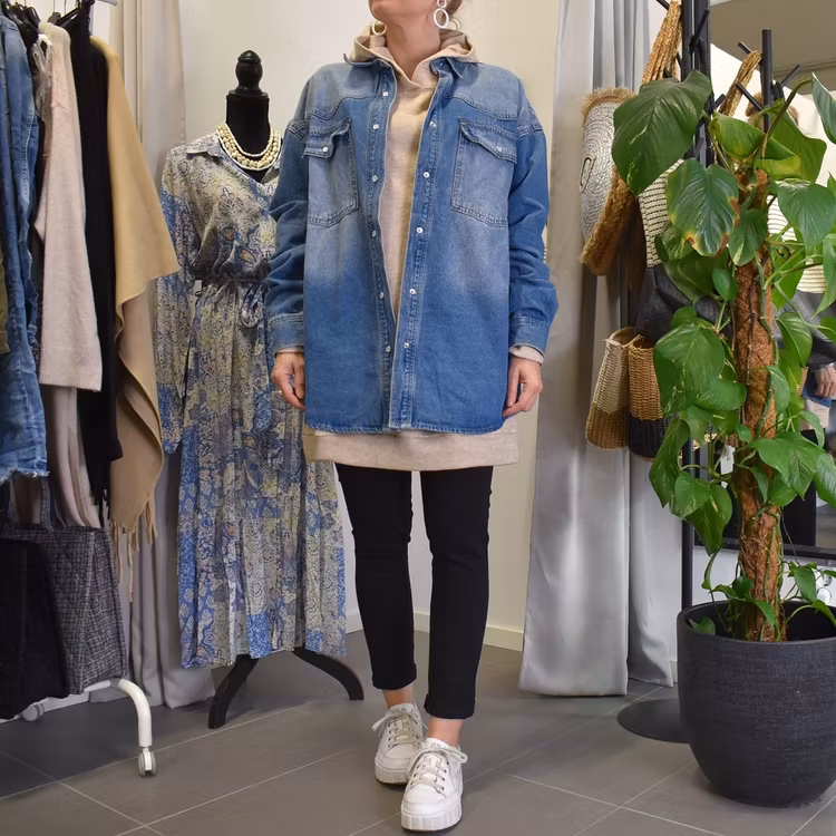 Skjortjacka Denim Over Sized BLÅ - 3D Denim