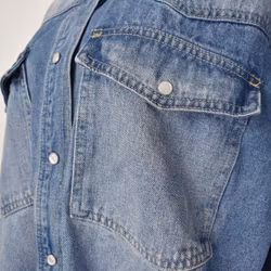 Skjortjacka Denim Over Sized BLÅ - 3D Denim