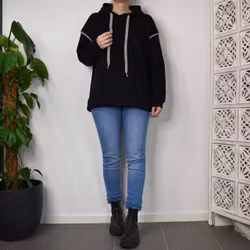 Hoodie Audrey Over Sized SVART - Marta du Chateau