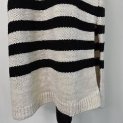 Stickad Klänning Randig BEIGE