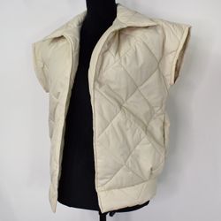 Vadderad Väst Quiltad BEIGE