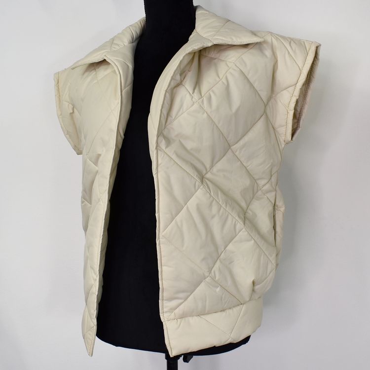 Vadderad Väst Quiltad BEIGE