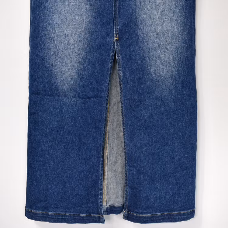 Jeanskjol med Slits MÖRK BLÅ - 3D Denim