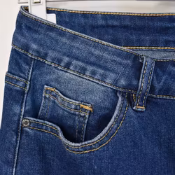 Jeanskjol med Slits MÖRK BLÅ - 3D Denim