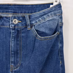 Jeanskjol med Slits MÖRK BLÅ - 3D Denim