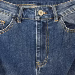 Jeanskjol med Slits MÖRK BLÅ - 3D Denim