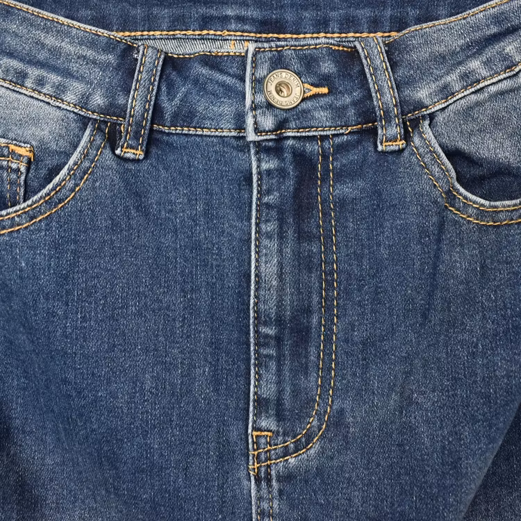 Jeanskjol med Slits MÖRK BLÅ - 3D Denim