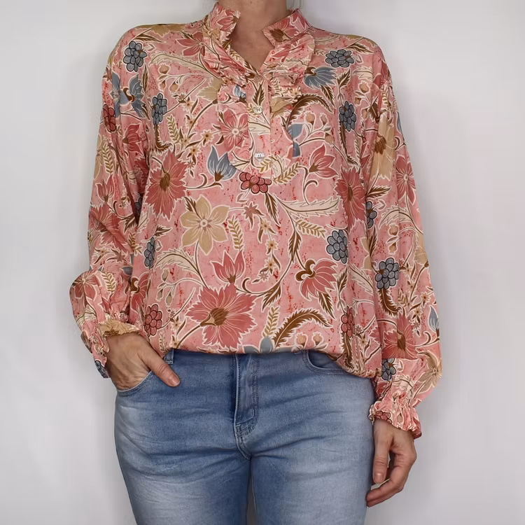 Blus Aya Blommig ROSA - Marta du Chateau