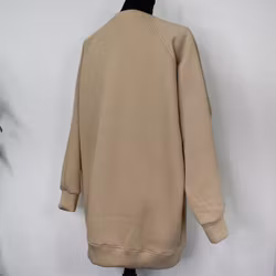 Sweatshirt med Tryck Over Size BEIGE FONCE