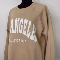 Sweatshirt med Tryck Over Size BEIGE FONCE