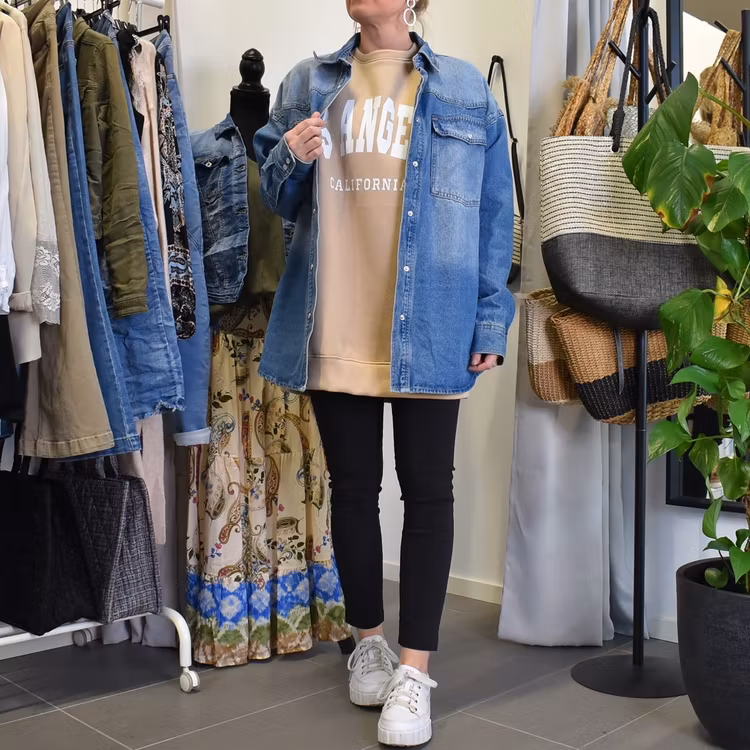 Skjortjacka Denim Over Sized BLÅ - 3D Denim