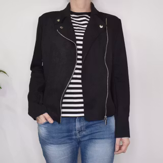 Jacka Biker SVART